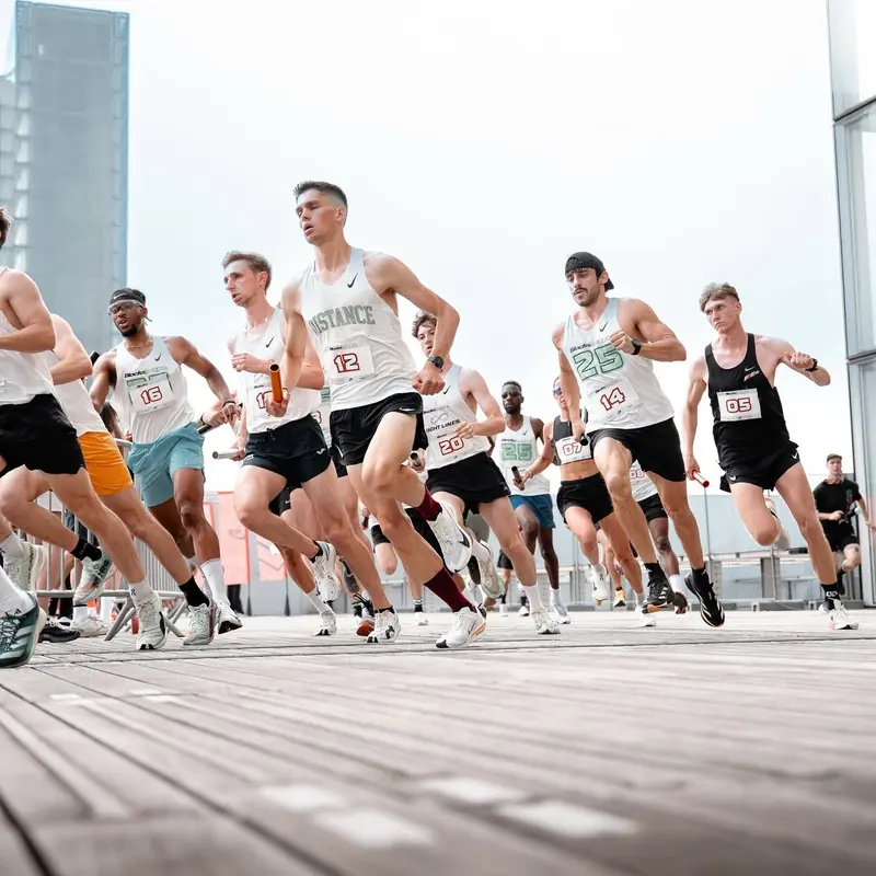 Départ de course en peloton