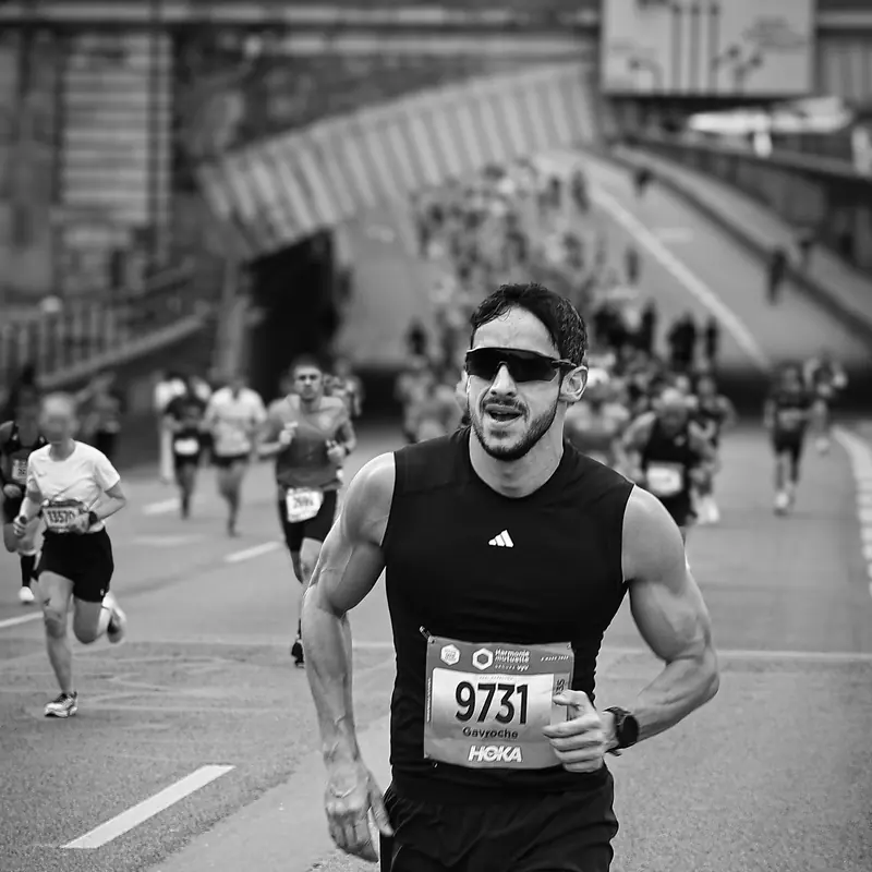 Marathon en noir et blanc